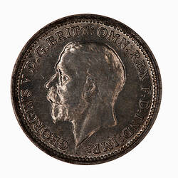 Coin - Threepence, George V, Great Britain, 1928 (Obverse)