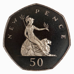 Proof Coin - 50 New Pence, Elizabeth II, Great Britain, 1981 (Reverse)