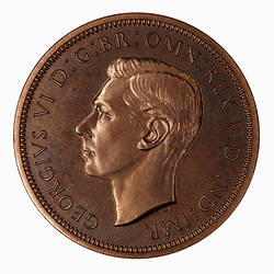 Proof Coin - Halfpenny, George VI, Great Britain, 1937 (Obverse)