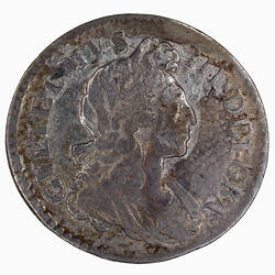 Coin - Threepence, William III, England, Great Britain, 1698 (Obverse)