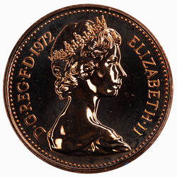 Proof Coin - 1 Penny, Great Britain, 1972 (Obverse)