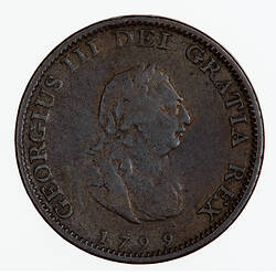 Coin - Farthing, George III, Great Britain, 1799 (Obverse)
