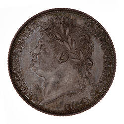 Coin - Shilling, George IV, Great Britain, 1821 (Obverse)