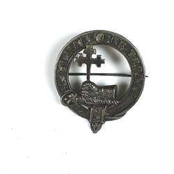 Badge - 'Per Mare Per Terras', Scottish Dancing, circa 1917