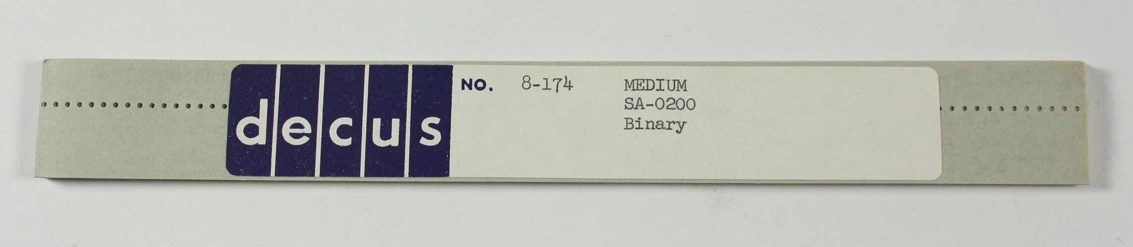 Paper Tape - DECUS, '8-174 Medium, SA-0200, Binary'