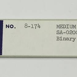 Paper Tape - DECUS, '8-174 Medium, SA-0200, Binary', circa 1968