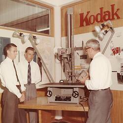 Photograph - Kodak Australasia Pty Ltd, Men and Kodak Micro-File Camera, circa 1960s