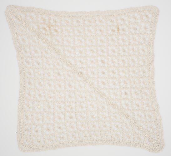 Doily - Light Brown Cotton, Crochet, circa 1958-1959