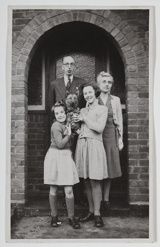 Palmer Family Outside House, Iver, England, circa 1947