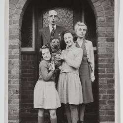 Palmer Family Outside House, Iver, England, circa 1947