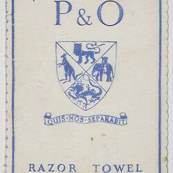 Razor Towel - P & O Lines, 1950s