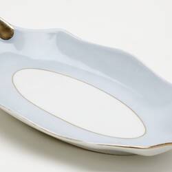 Plate - Ceramic, Blue & Gold