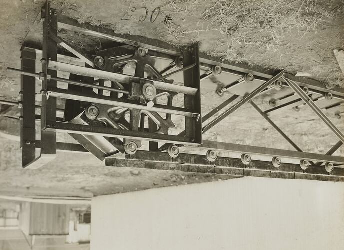 Photograph - Schumacher Mill Furnishing Works, Conveyor in Factoy Yard, Port Melbourne, Victoria, circa 1930s