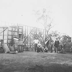 Negative - Family at New Home, Merbein South, Victoria, 1911