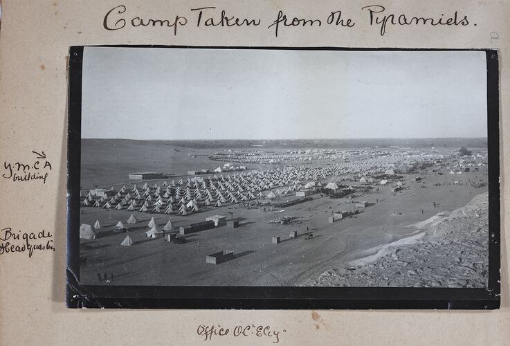 Mena Camp from the Pyramids, Egypt, Captain Edward Albert McKenna, World War I, 1914-1915