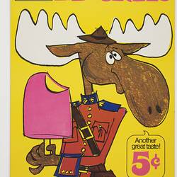 Sign - Streets 'Mountie' Ice Cream, circa 1966