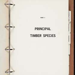 Binder - 'Australian Timber Manual', Volume One, Victoria, 1967