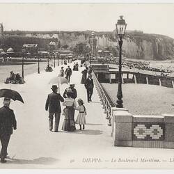 Postcard - Le Boulevard Maritime, Dieppe, France, circa 1904-1907
