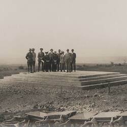 Photograph - 'Foundation of Memorial, 2nd Division, AIF, Mt St Quentin', France, circa 1918