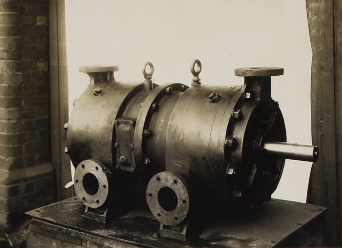 Photograph - Crankless Engines (Australia) Pty Ltd, Uniflow Condensing Steam Engine, Fitzroy, Victoria, 1921