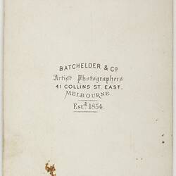 Carte De Visite - John Pascoe Fawkner, circa 1867