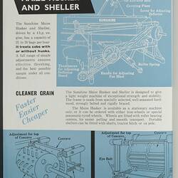 Publicity Leaflet - H.V. McKay Massey Harris, 'Maize Husker & Sheller', 1953