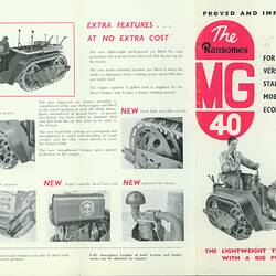 Publicity Leaflet - Ransomes, Sims & Jefferies, MG40 Crawler Tractor, 1960