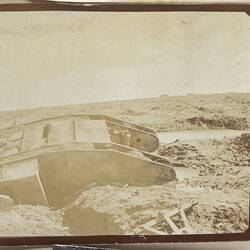 Photograph - Tank on the Way to Bapaume, Somme, France, Sergeant John Lord, World War I, 1917