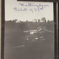 Photograph - Billet, Flanders, Belgium, Sergeant John Lord, World War I, 1917
