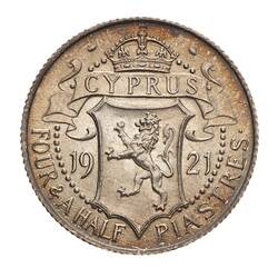 Coin - 4 & 1/2 Piastres, Cyprus, 1921