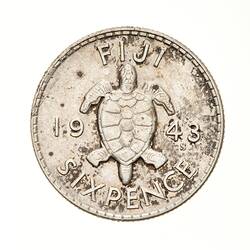 Coin - 6 Pence, Fiji, 1943