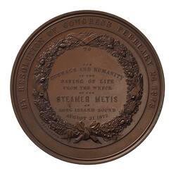 Medal - Congressional Medal, Captain Jared S. Crandall & Others, United States of America, 1873