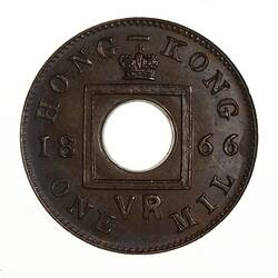 Proof Coin - 1 Mil, Hong Kong, 1866