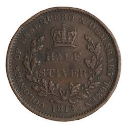 Coin - 1/2 Stiver, Essequibo & Demerary, 1813