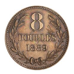 Coin - 8 Doubles, Guernsey, Channel Islands, 1889