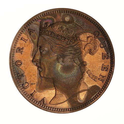 Proof Coin - 1/2 Cent, Straits Settlements, 1872