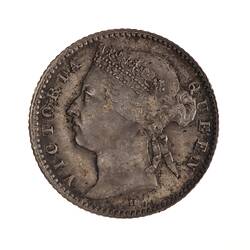 Coin - 10 Cents, Straits Settlements, 1874