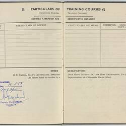 Booklet - Seaman's Record Book & Certificate of Discharge, Issued to Martin Spencer-Hogbin, Ministry of Transport