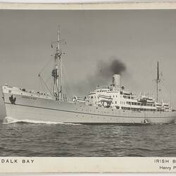 Postcard - MV Dundalk Bay, Irish Bay Lines, circa 1949