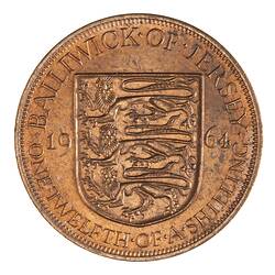 Coin - 1/12 Shilling, Jersey, Channel Islands, 1964