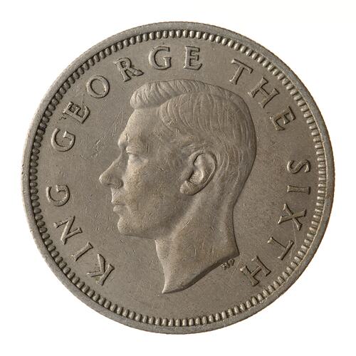Coin - 1 Shilling, New Zealand, 1950