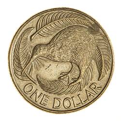 Coin - 1 Dollar, New Zealand, 1991