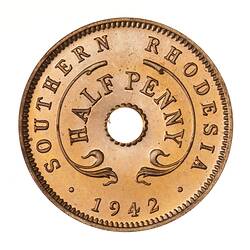 Proof Coin - 1/2 Penny, Southern Rhodesia, 1942