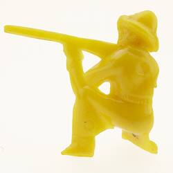 Toy Cowboy - Crouching with Rifle, Yellow Plastic