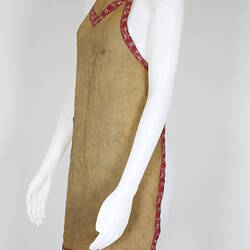 Hessian apron on mannequin.