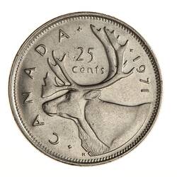 Coin - 25 Cents, Canada, 1971