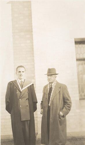 Photograph - George Gordon Junior upon conferring of degree, Melbourne University, Victoria, 1946.