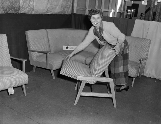Interior of Furniture Showroom, Melbourne, Victoria, 1953