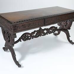 Table - Carved, Indian Rosewood, India, circa 1880