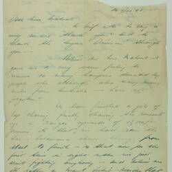 Letter - Lieut. Pat Harbale, to Margaret Malval, Thank You, 24 Dec 1943